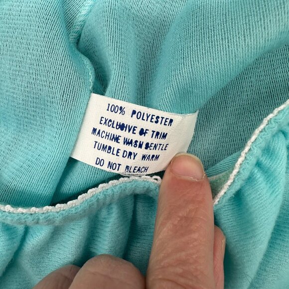 Vintage 1980s Womens Pajama Set Long Sleeve Top Elastic Waist Pants XLG Polyeste - Picture 5 of 7